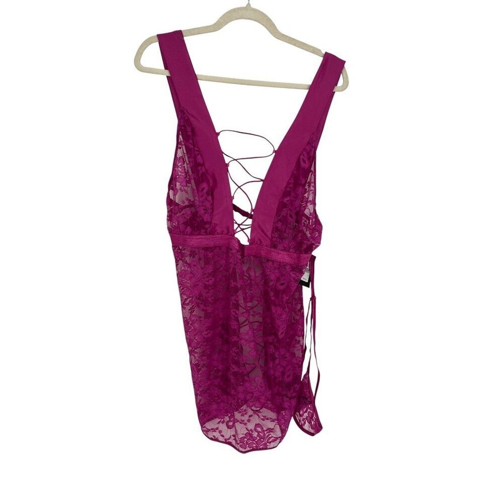 Frederick's Of Hollywood Chemise Women's Size 2X Pink Belle Lucia Lace